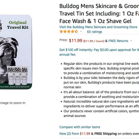 NEW Set of 8 TSA Approved Bulldog Men's Skincare Travel Set with carrying case - Picture 9 of 9